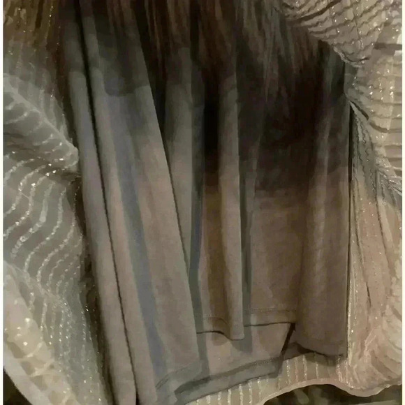 MAC DUGGAL DRESS SIZE 2 SEQUIN V NECK CAPE WIDE SLEEVE COLUMN GOWN $698 FORMAL - Picture 8 of 12